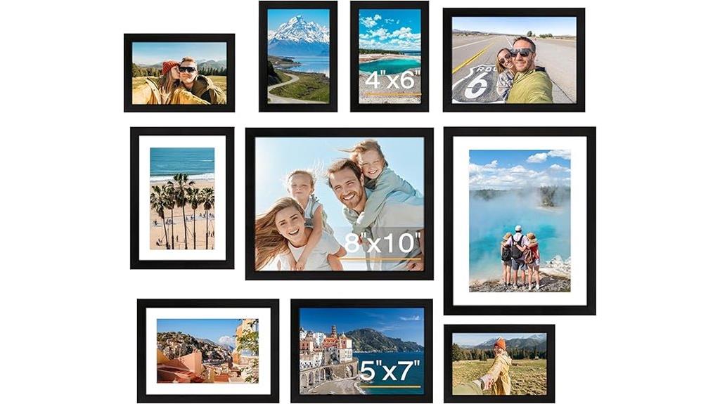 ten frame collage wall set