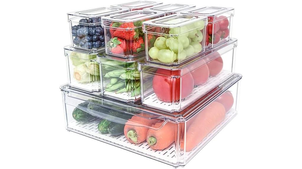 ten fridge organizer bins