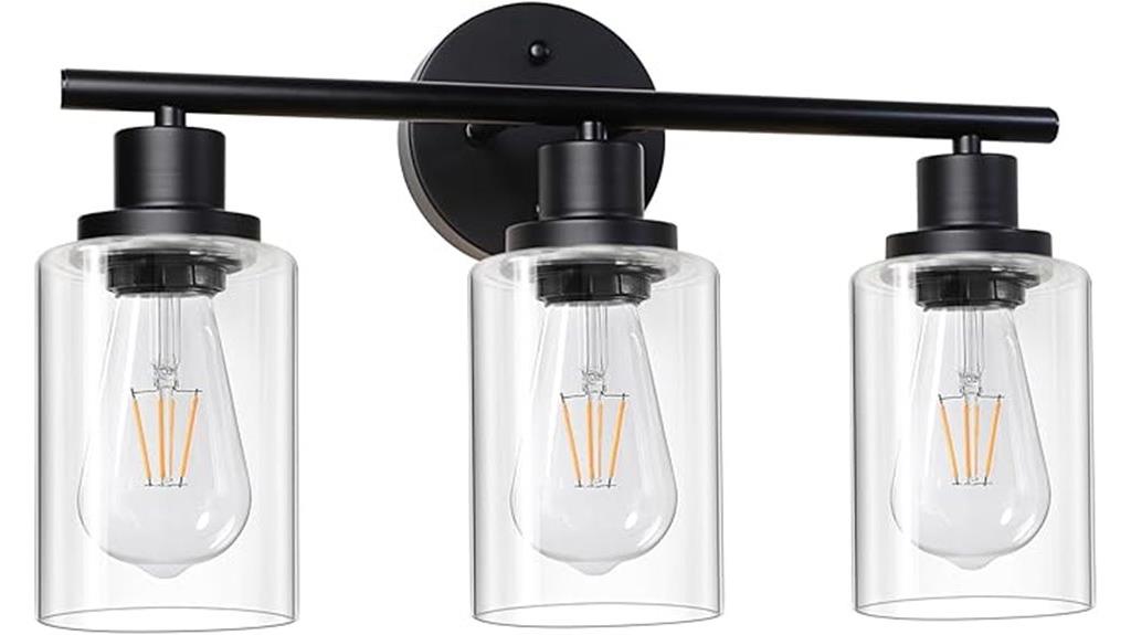 three light vanity fixtures
