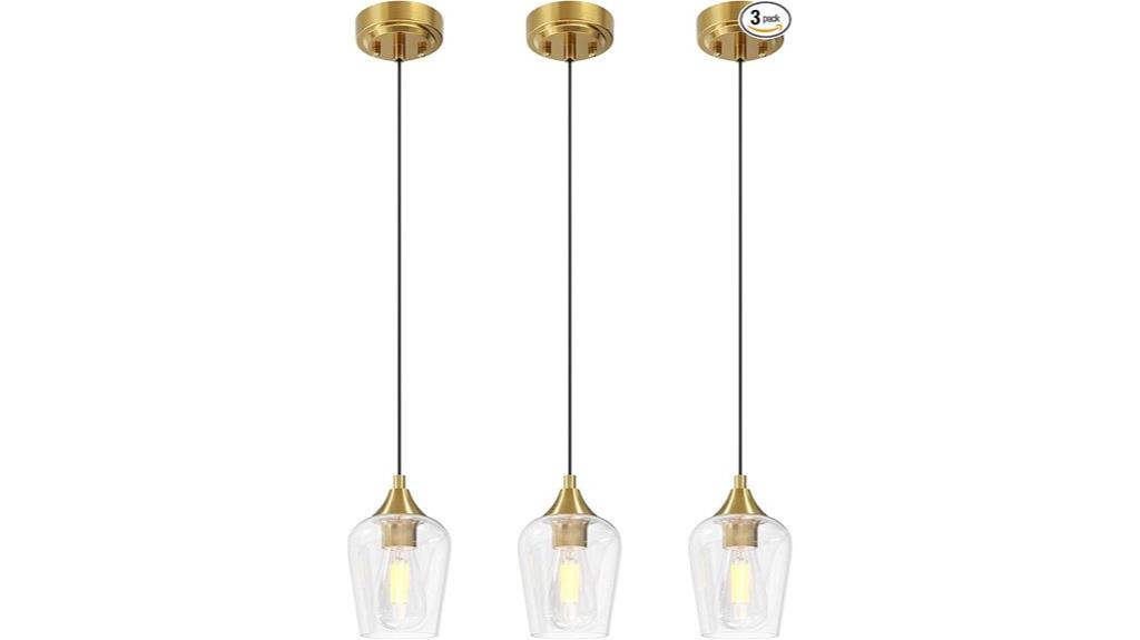 three pack kitchen pendant lights