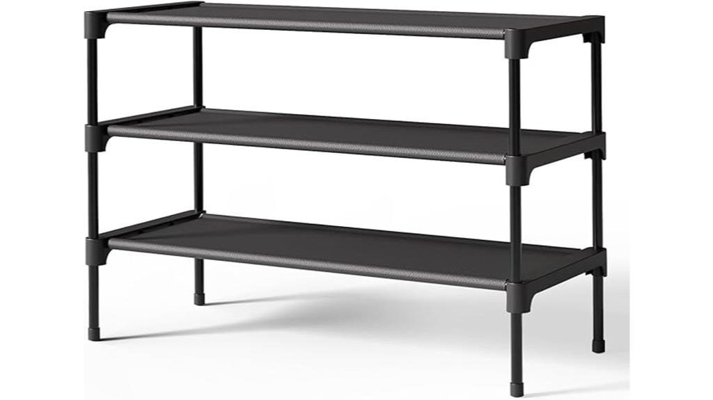 three tier shoe organizer