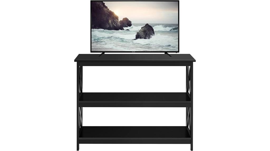 three tier tv stand