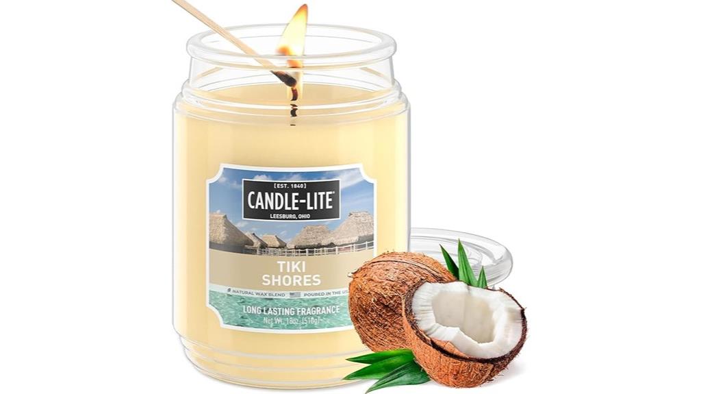 tiki shores scented candle