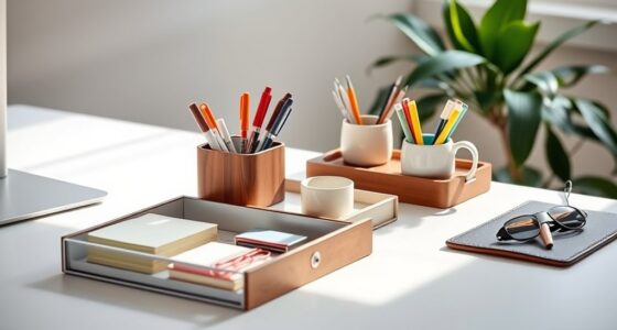 top office desk storage