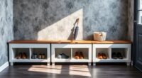 top storage entryway benches