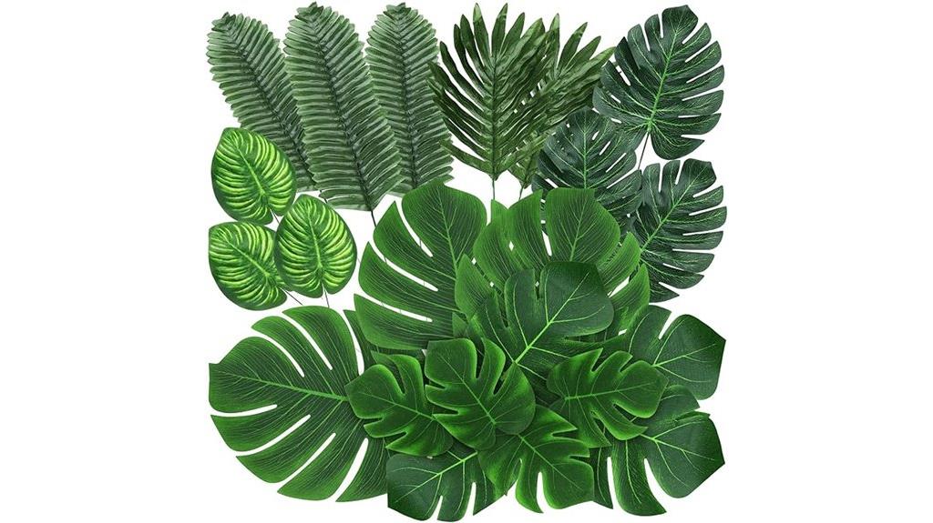 tropical palm leaf set