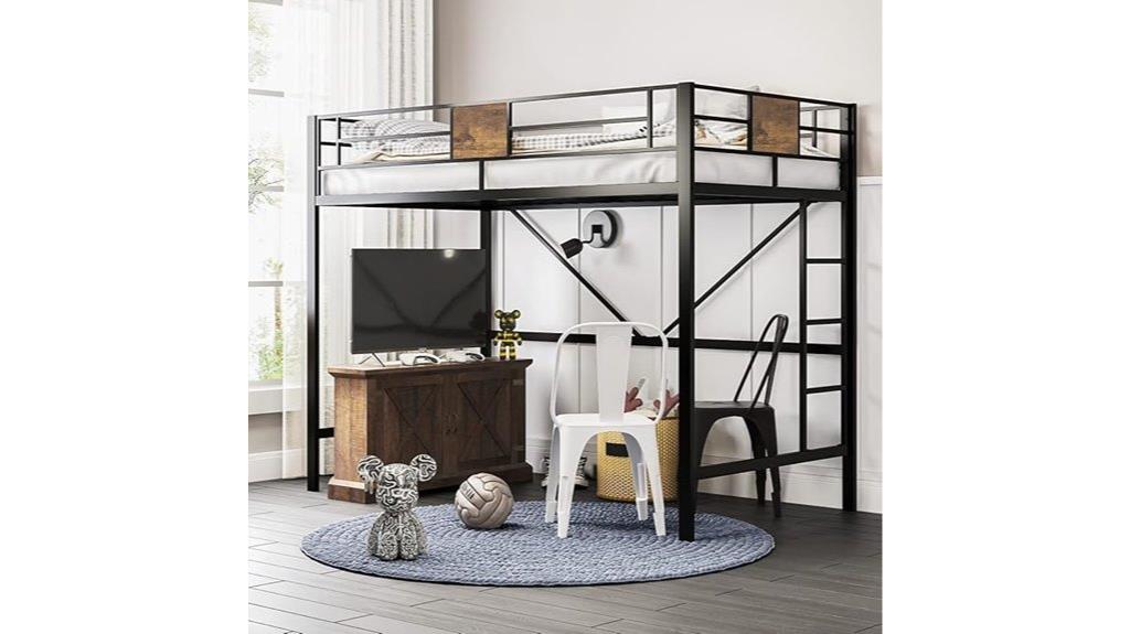 twin loft bed with ladder