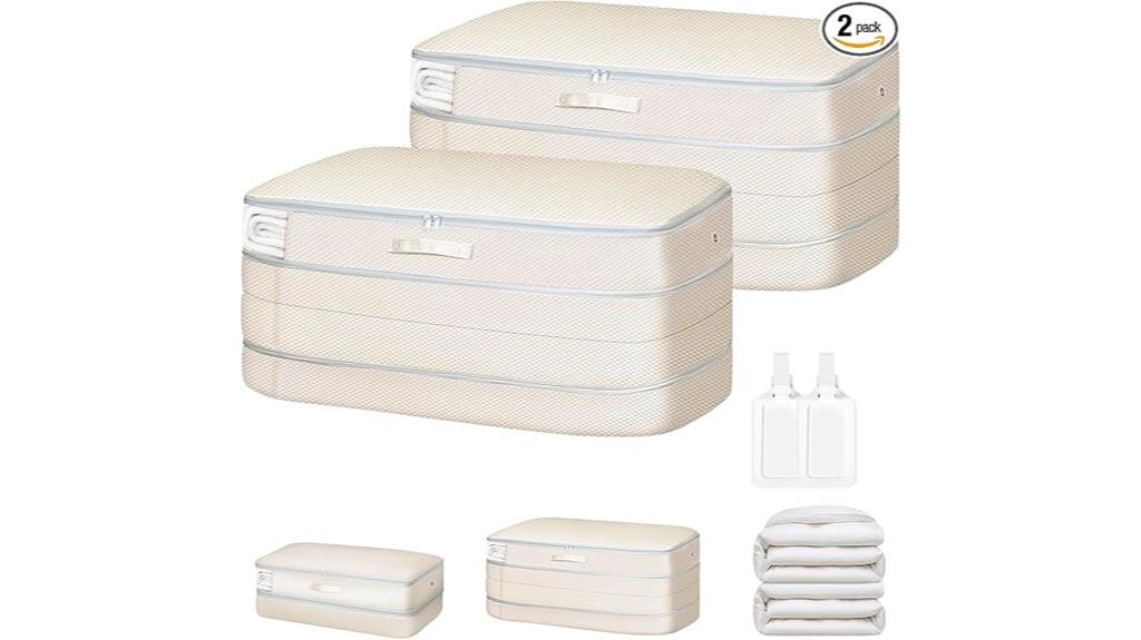 two comforter storage bags