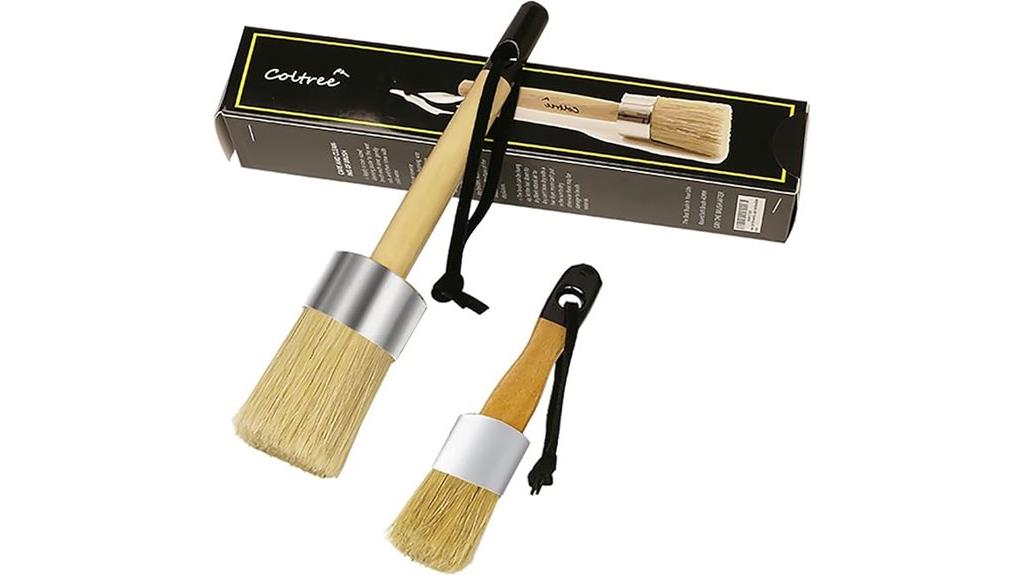 two piece chalk paint brushes