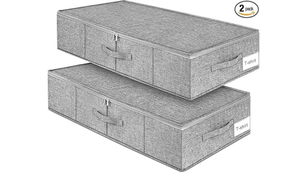 two storage bins with lids