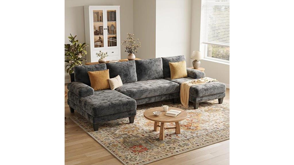 u shaped living room couch