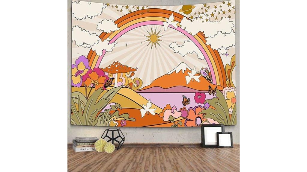 vintage 70s groovy tapestry