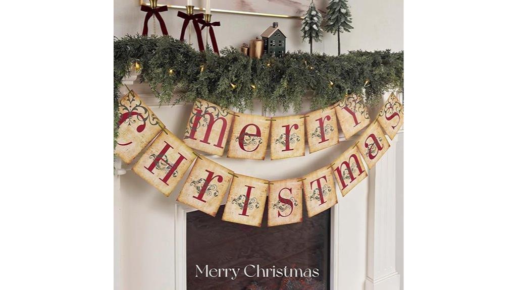 vintage christmas banner