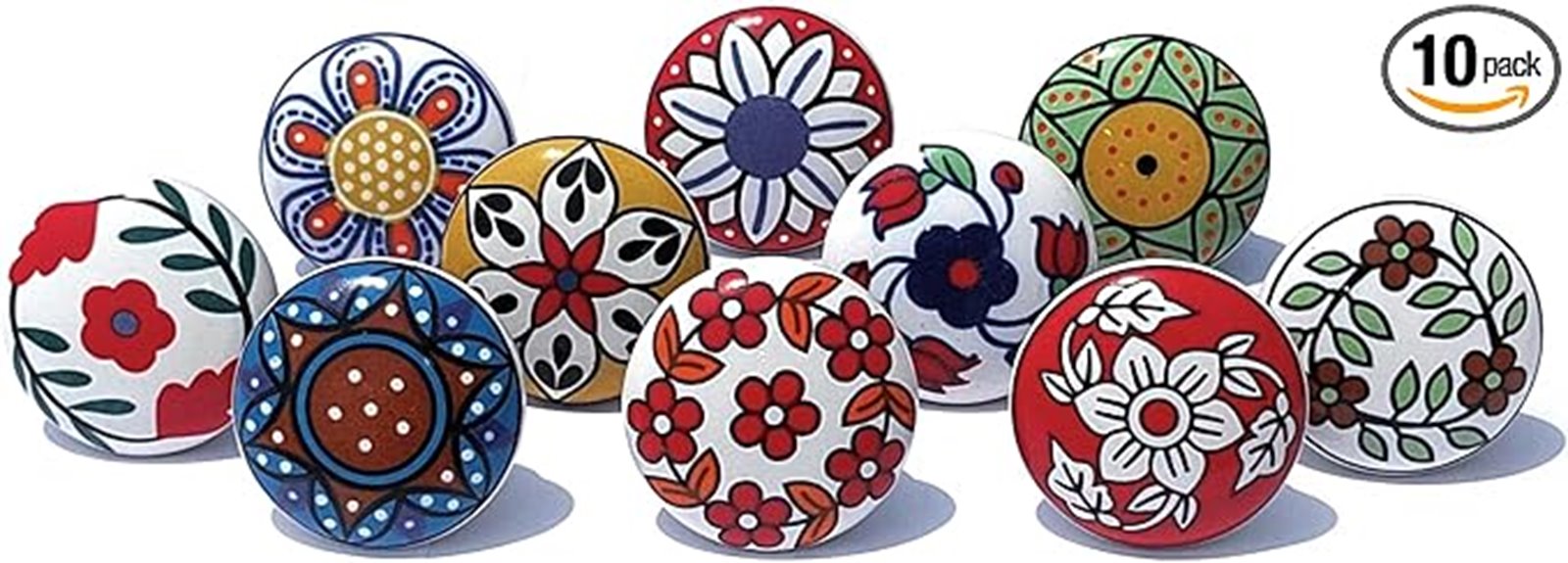 vintage multicolor ceramic pulls