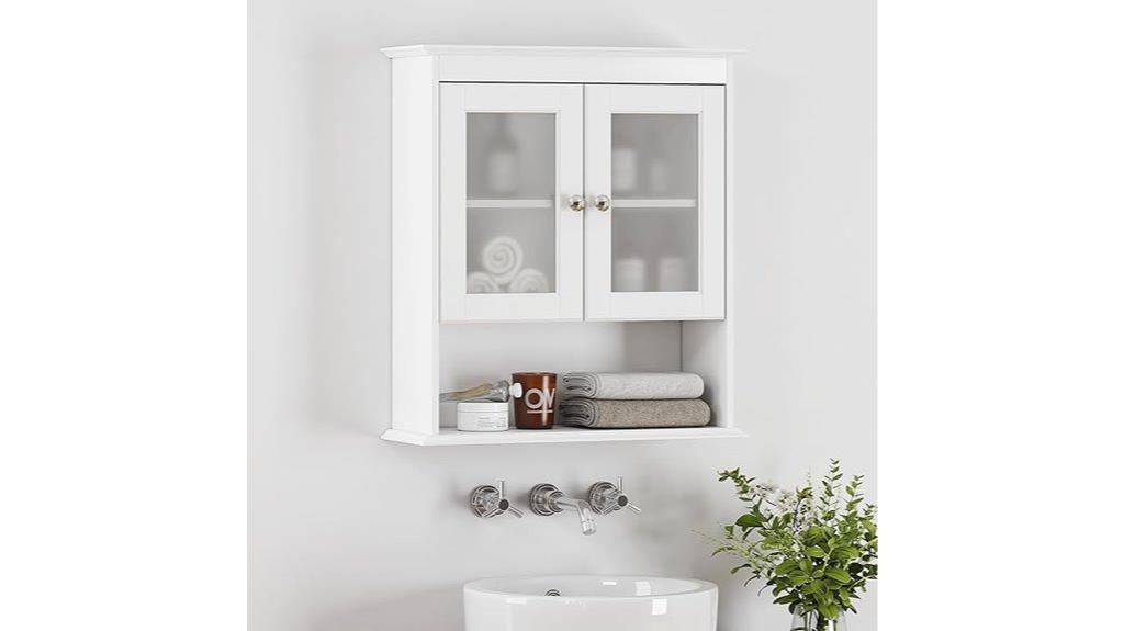 wall mounted glass cabinet