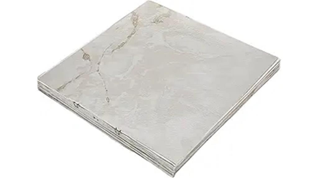 white and grey vinyl tiles