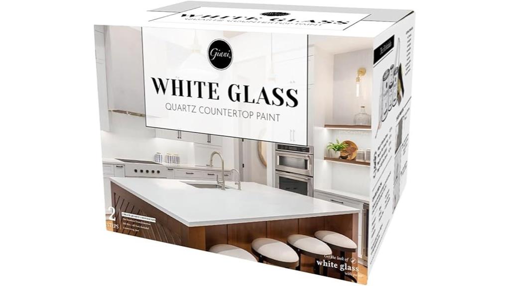 white glass quartz finish