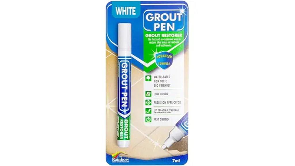 white grout tile marker