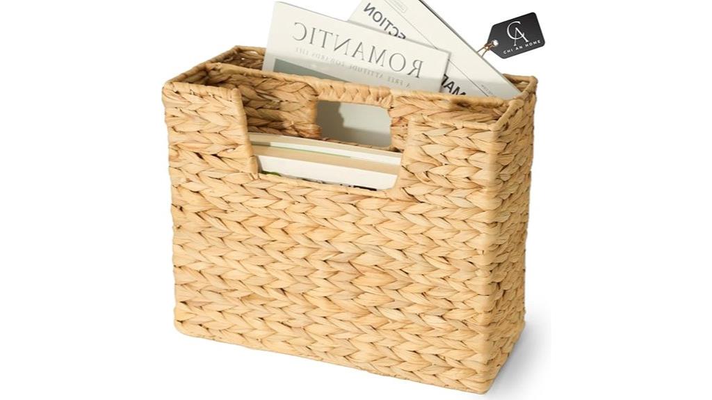 wicker basket with handle