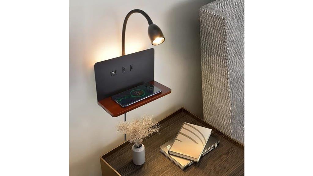 wireless charging wall sconce