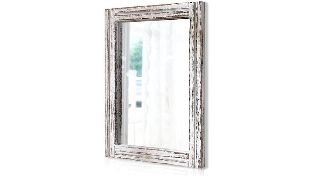 wood frame wall mirror