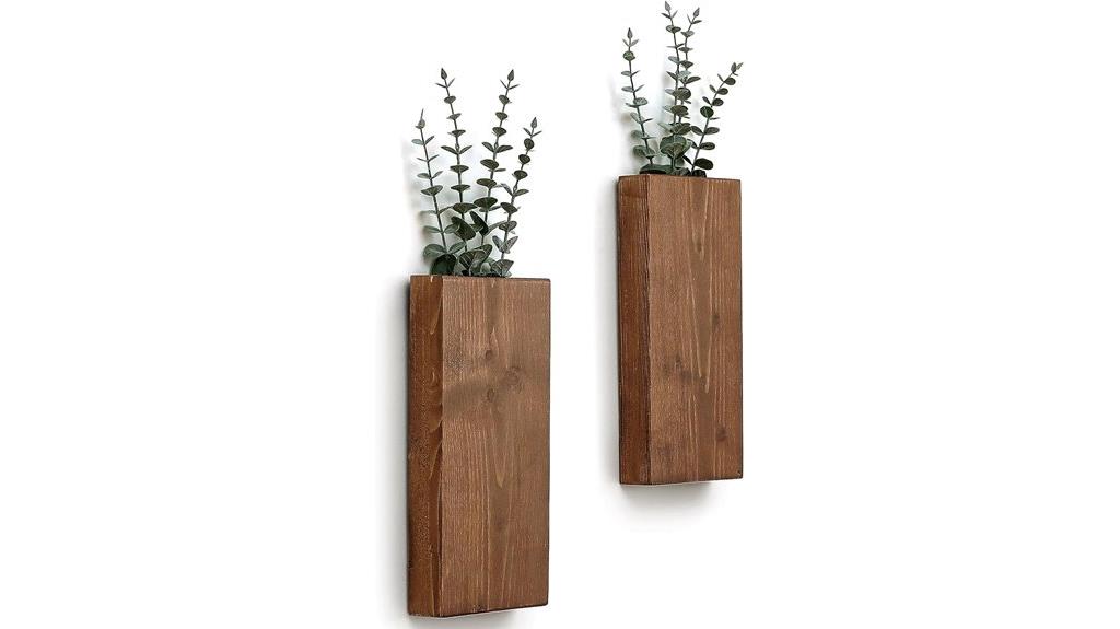 wood indoor wall planters