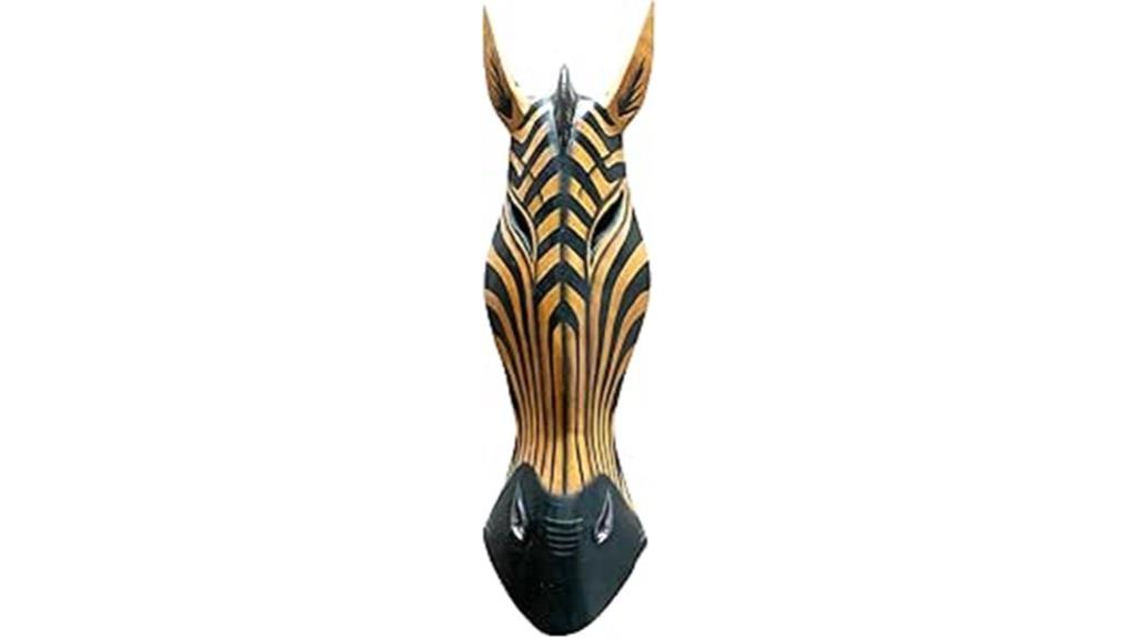 wooden african animal mask