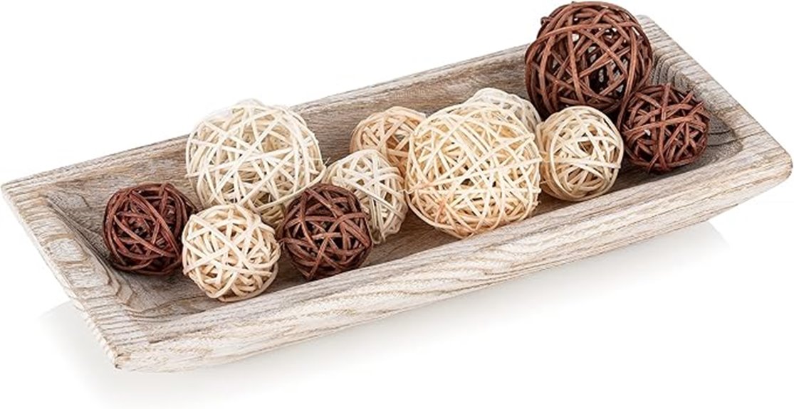 wooden dough bowl centerpiece