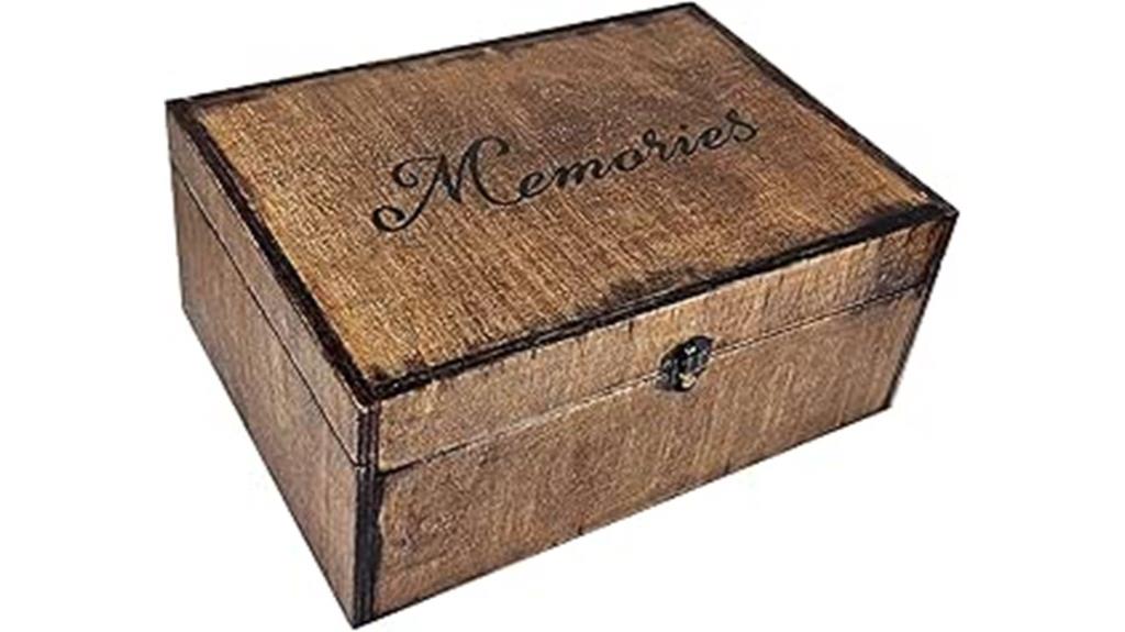 wooden keepsake storage box