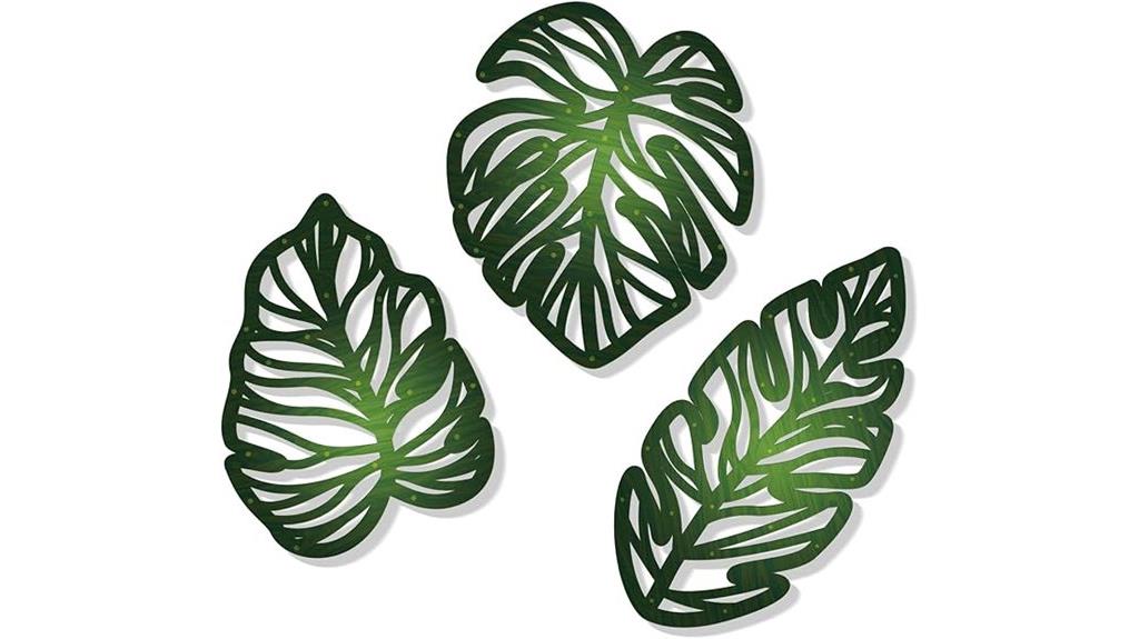 wooden palm leaves wall decor