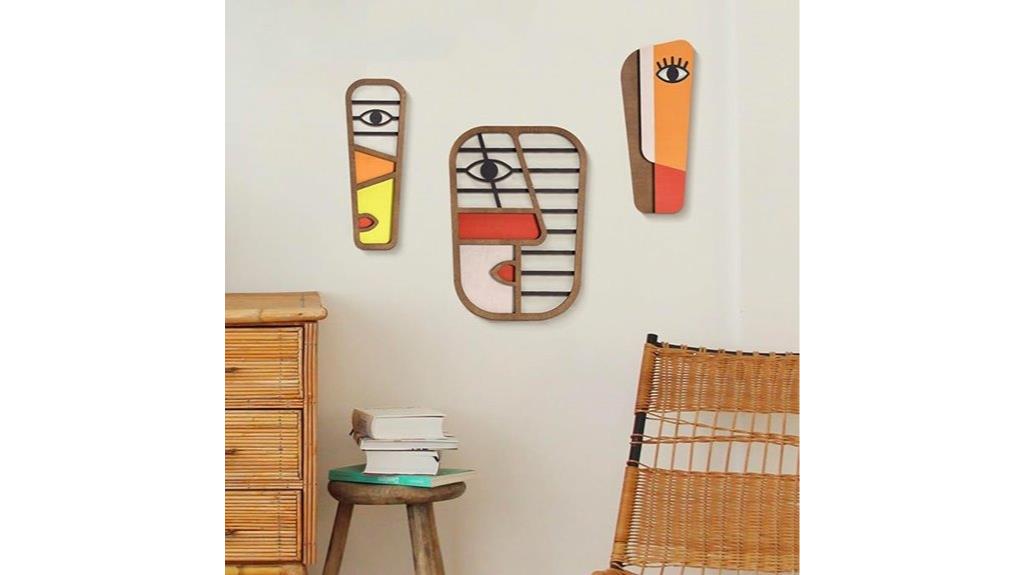 wooden picasso wall art