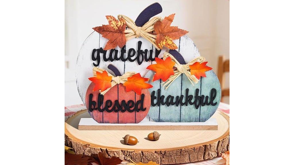 wooden pumpkin fall decor