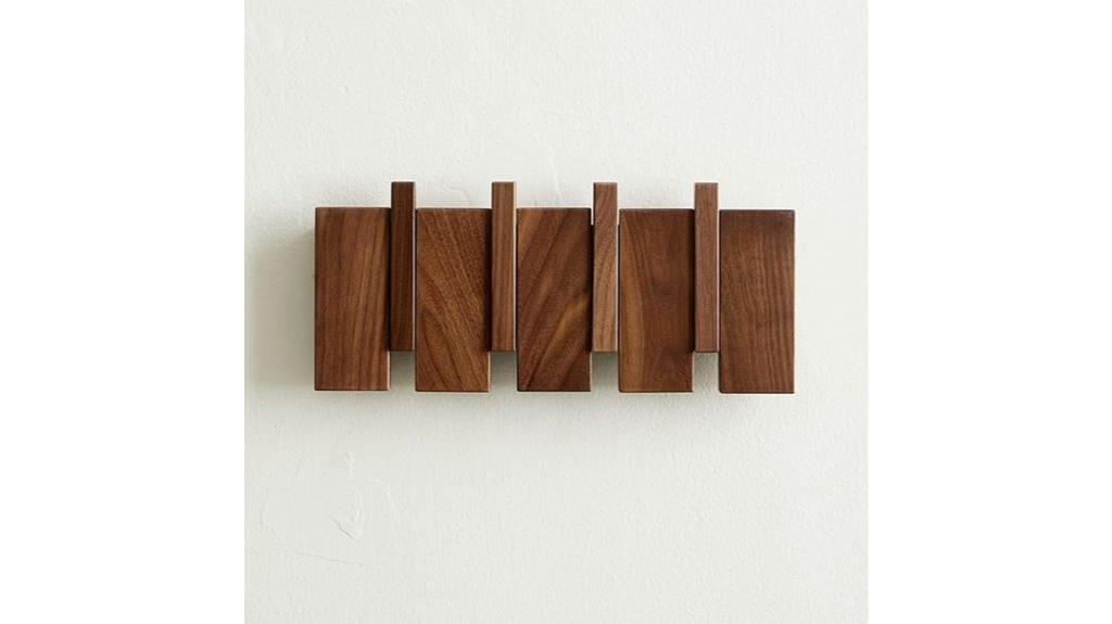 wooden wall hook rack