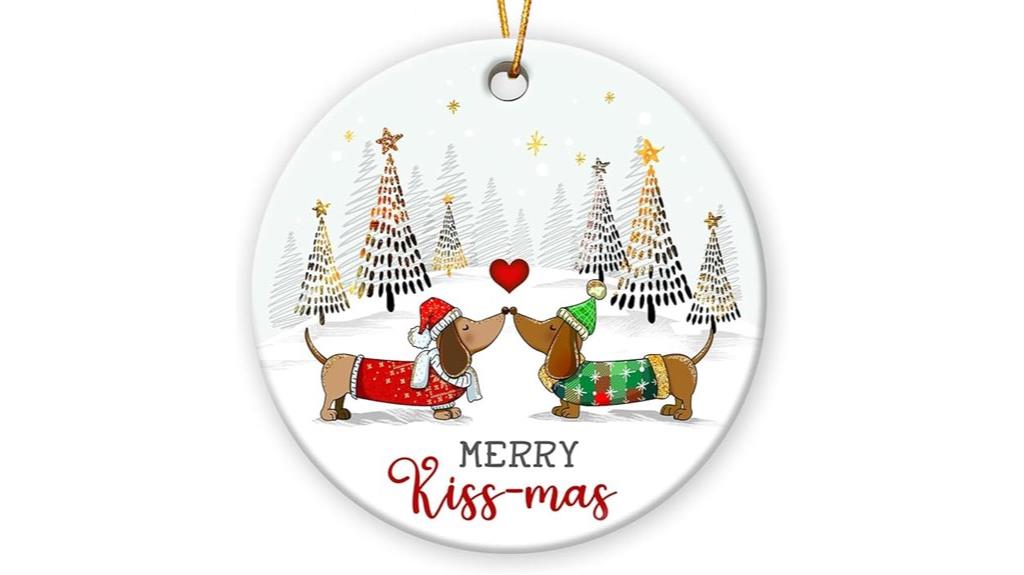 dachshund dog lovers ornament