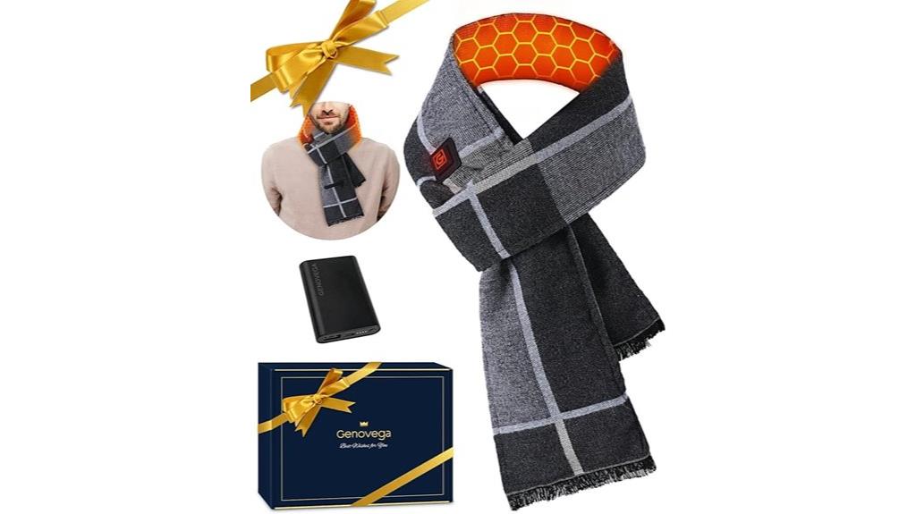 men s heated scarf gift