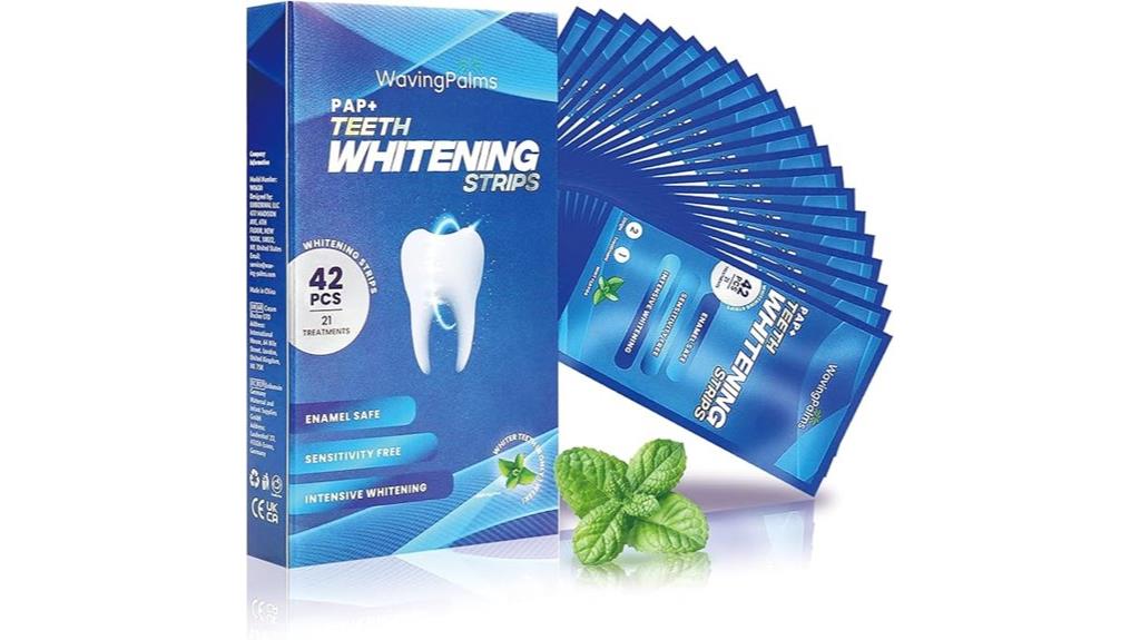 mint flavored whitening strips