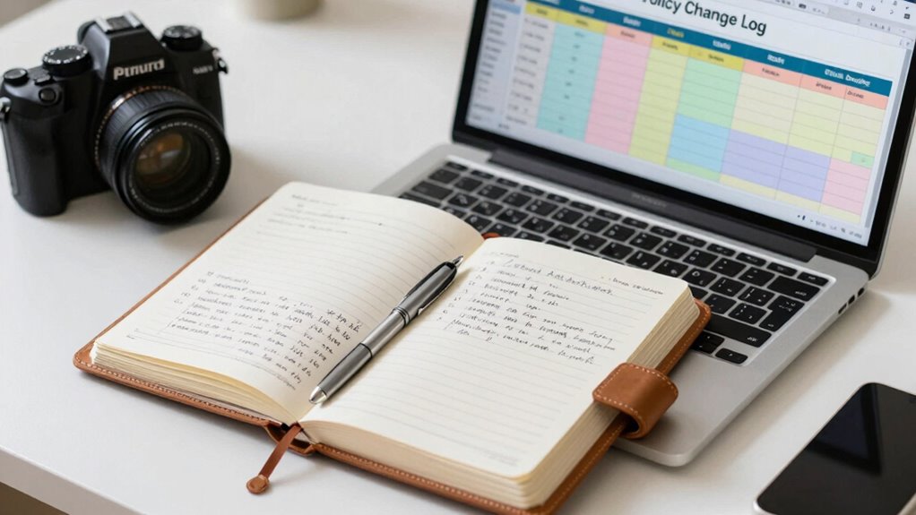 document changes and responsibilities