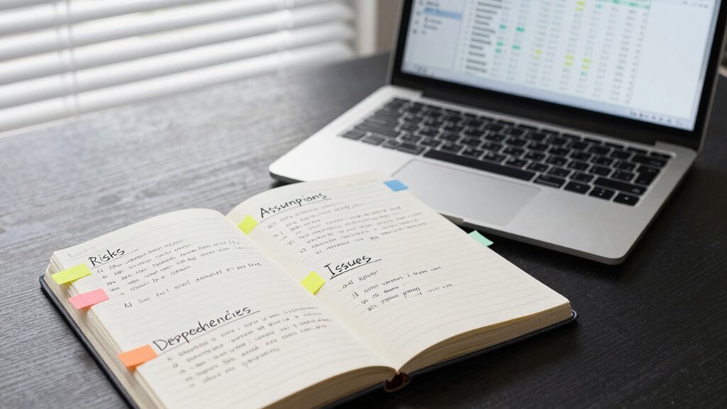 track risks and dependencies