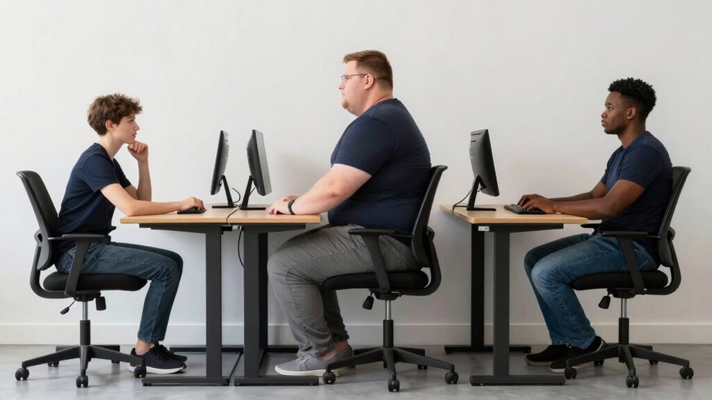 adjustable ergonomic workspace setup