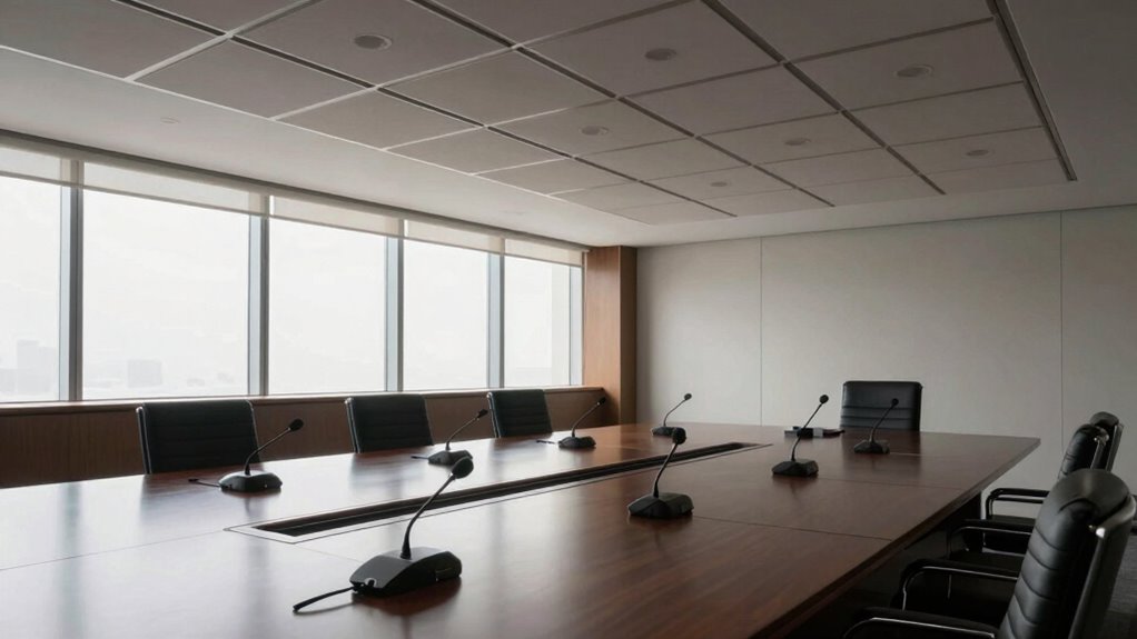 ceiling vs table microphones