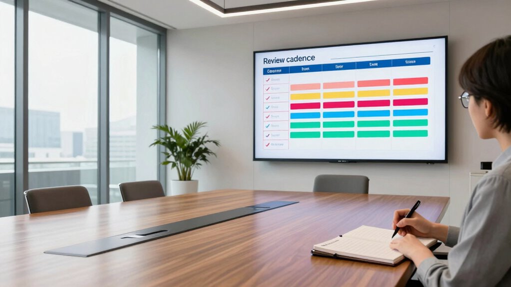 consistent scheduled performance reviews
