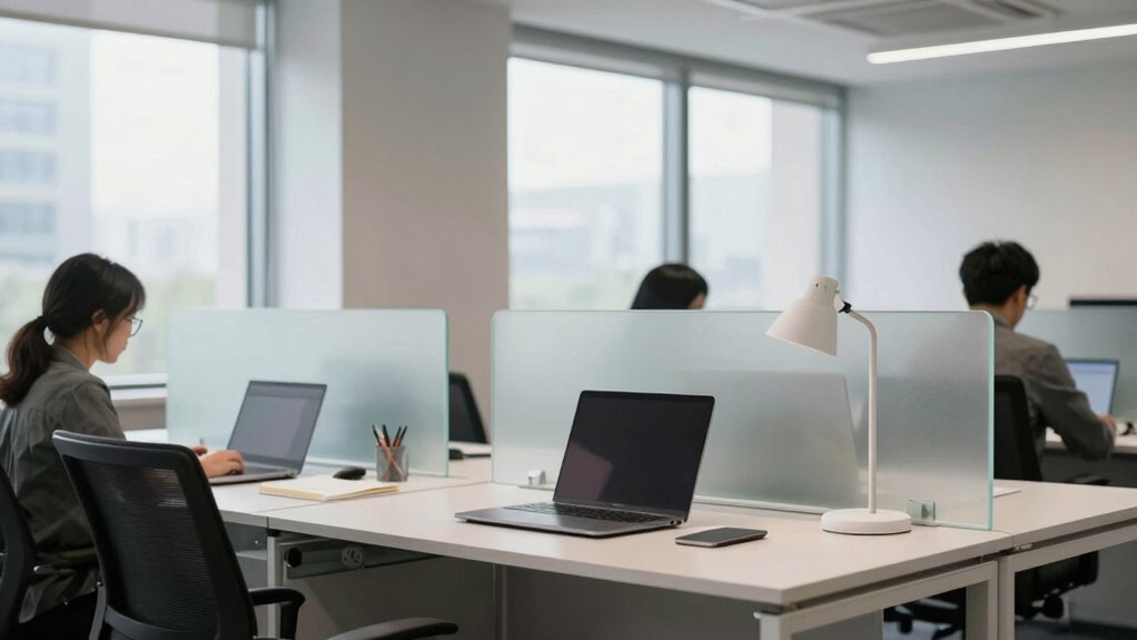desk privacy enhances focus