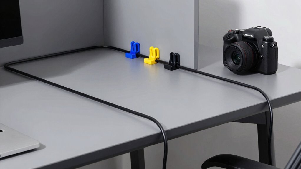 organized shared workspace cables