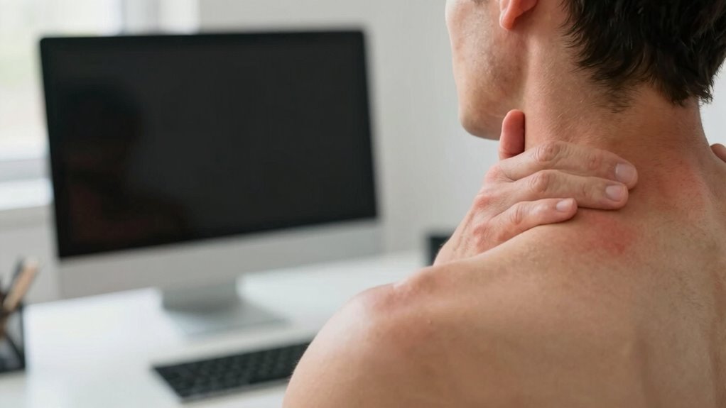 poor monitor height posture