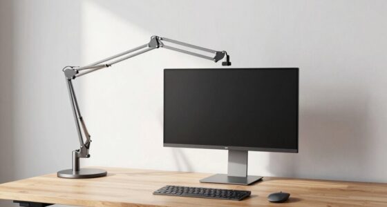 space saving monitor arm